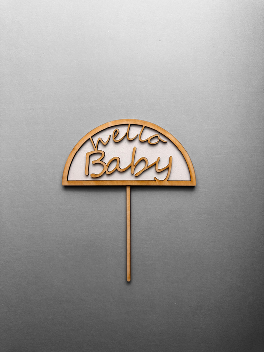 Hello Baby Cake Topper